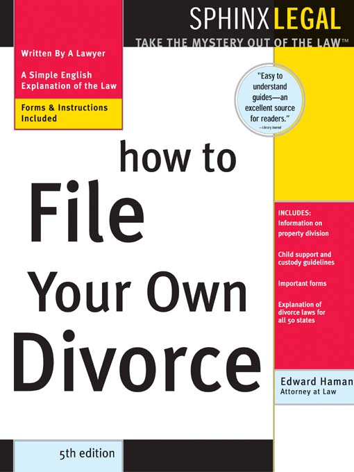 Cover image for How to File Your Own Divorce, 5E